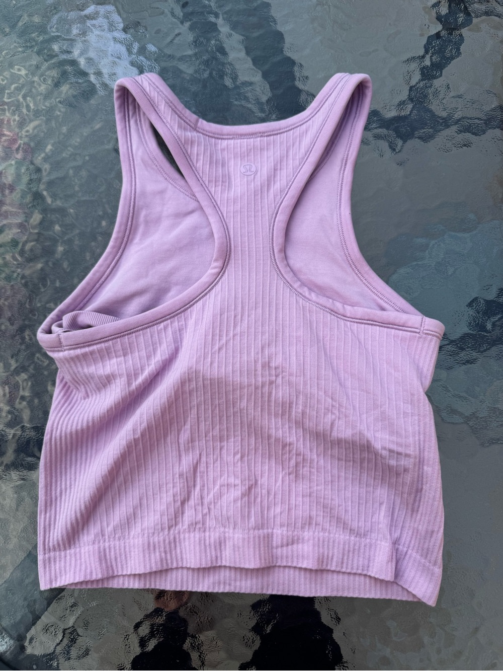 Lululemon Ribbed Racerback Crop Tank Top - Pink - Picture 2 of 2